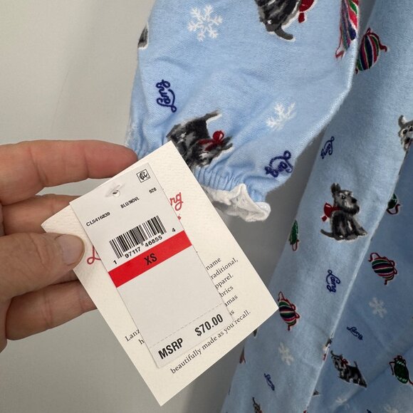 Lanz of Salzburg NWT Women  100% Cotton Flannel Nightgown w/ Scottie Dogs Print - Picture 14 of 15